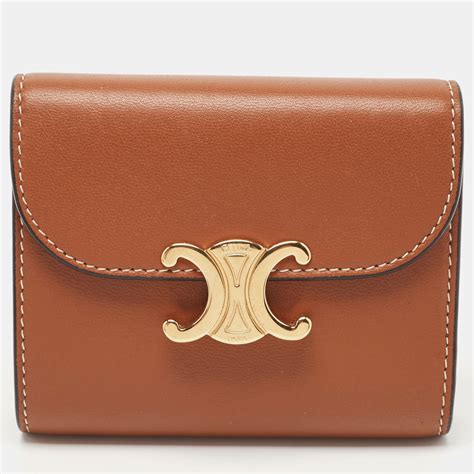 celine leather compact wallet|celine compact wallet triomphe.